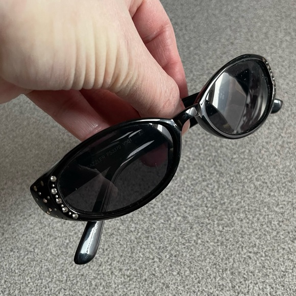 Vintage Fossil Dazzler Black Bling Sunglasses - Picture 3 of 11